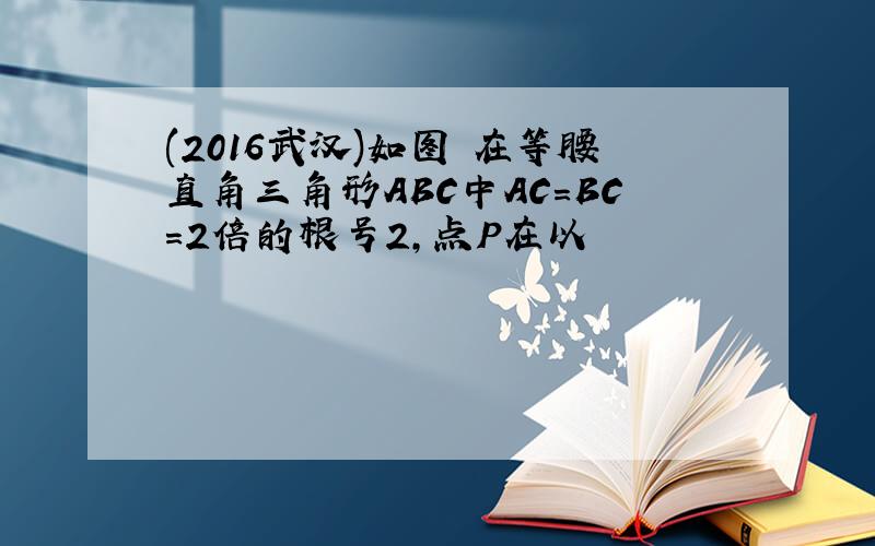 (2016武汉)如图 在等腰直角三角形ABC中AC=BC=2倍的根号2,点P在以