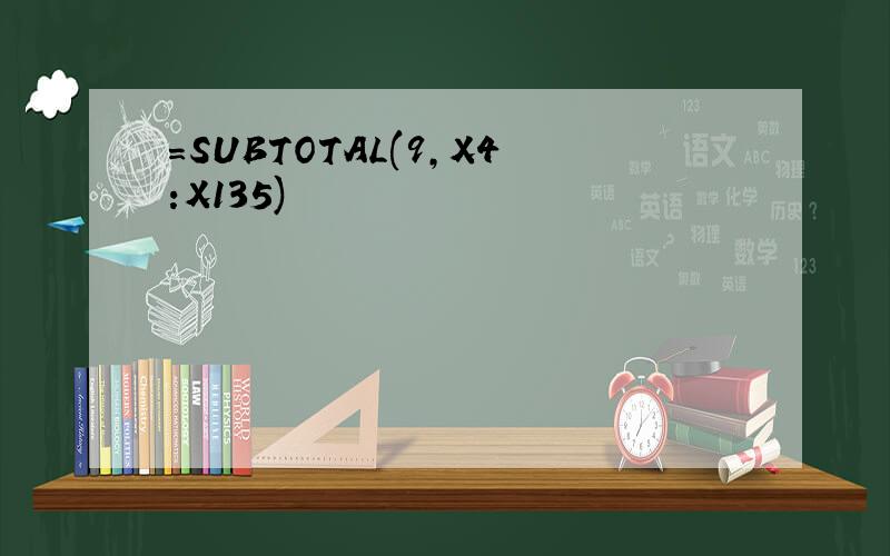=SUBTOTAL(9,X4:X135)