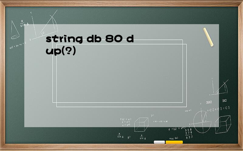 string db 80 dup(?)