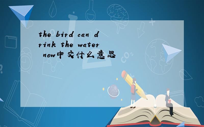 the bird can drink the water now中文什么意思