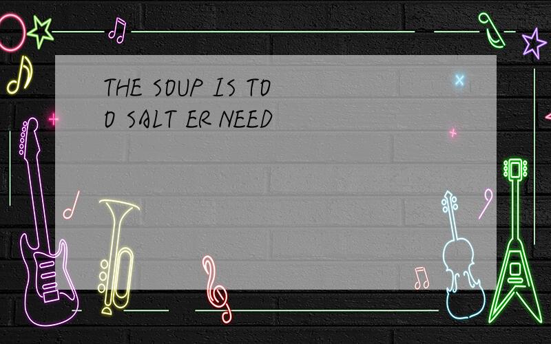 THE SOUP IS TOO SALT ER NEED