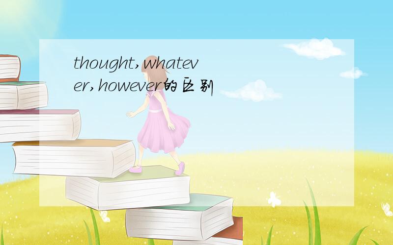 thought,whatever,however的区别