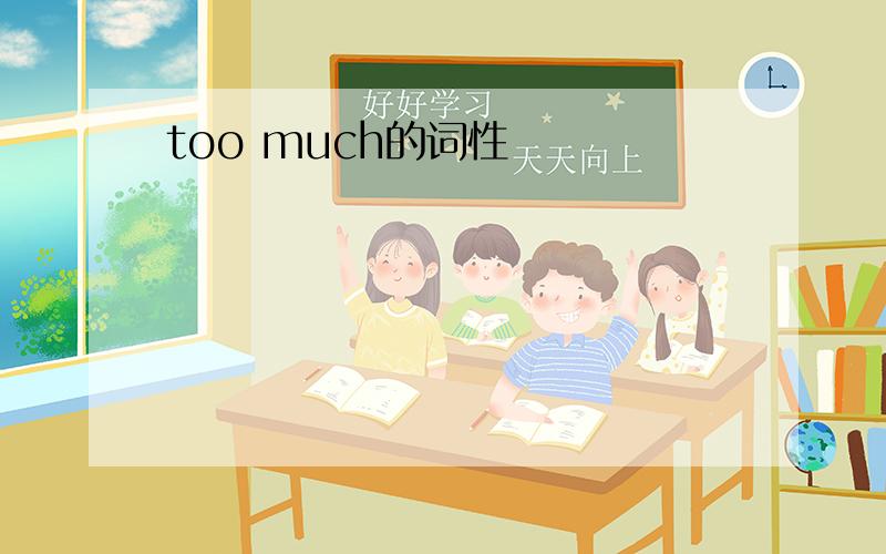 too much的词性