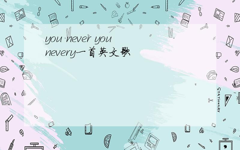 you never you nevery一首英文歌