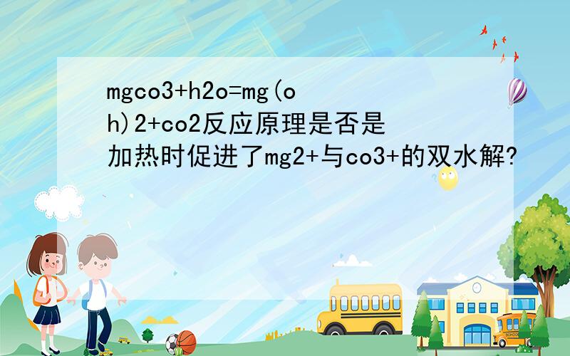 mgco3+h2o=mg(oh)2+co2反应原理是否是加热时促进了mg2+与co3+的双水解?