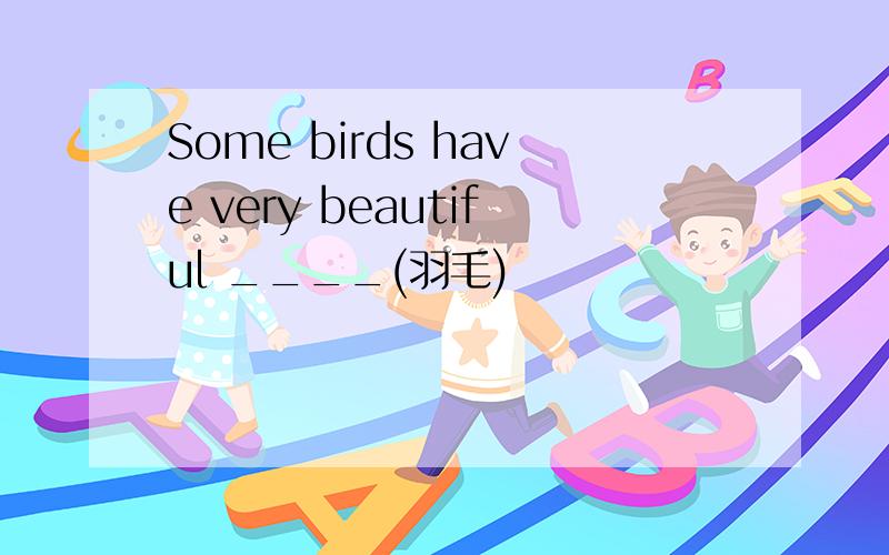 Some birds have very beautiful ____(羽毛)