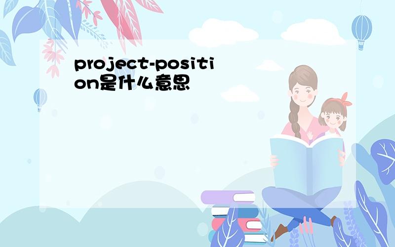 project-position是什么意思