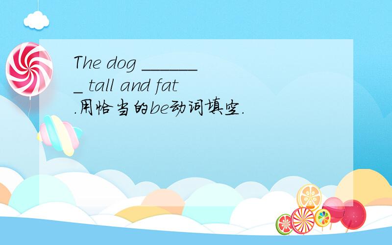 The dog _______ tall and fat.用恰当的be动词填空.