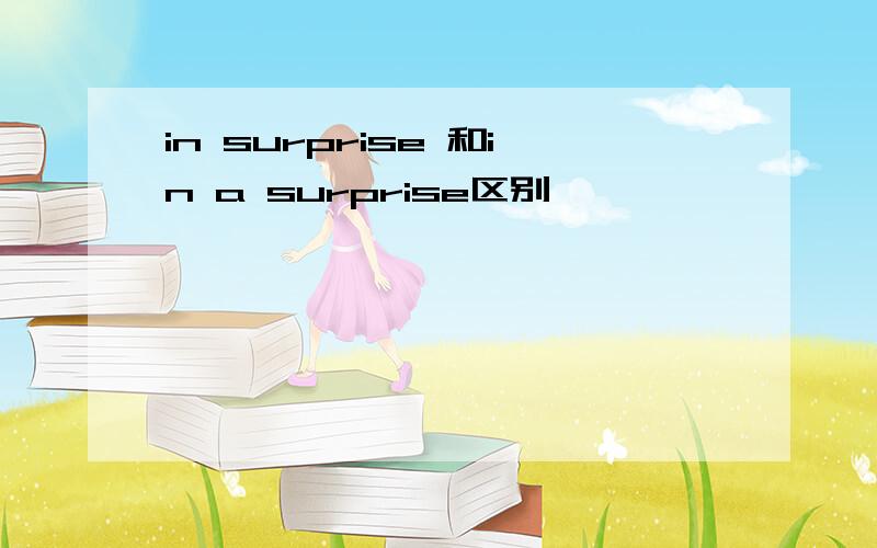 in surprise 和in a surprise区别