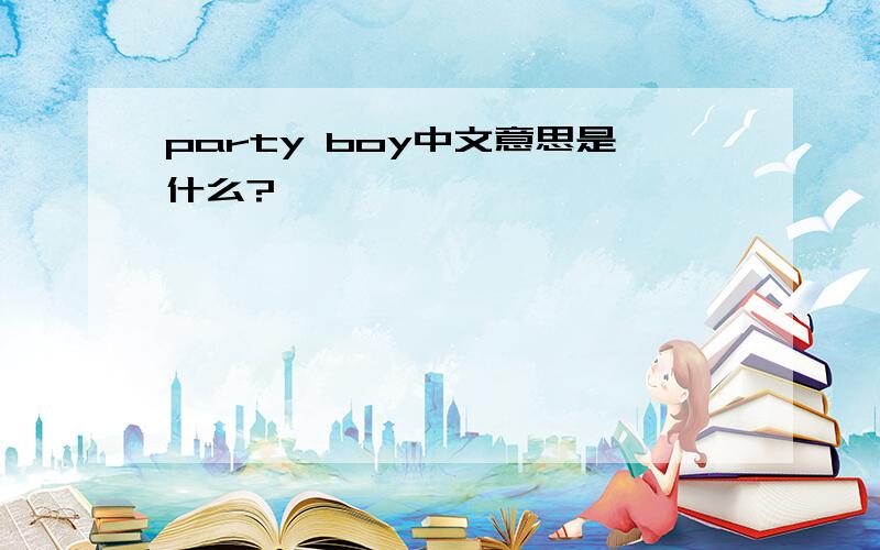 party boy中文意思是什么?