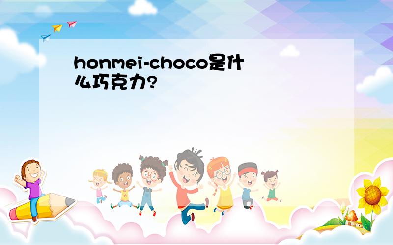 honmei-choco是什么巧克力?