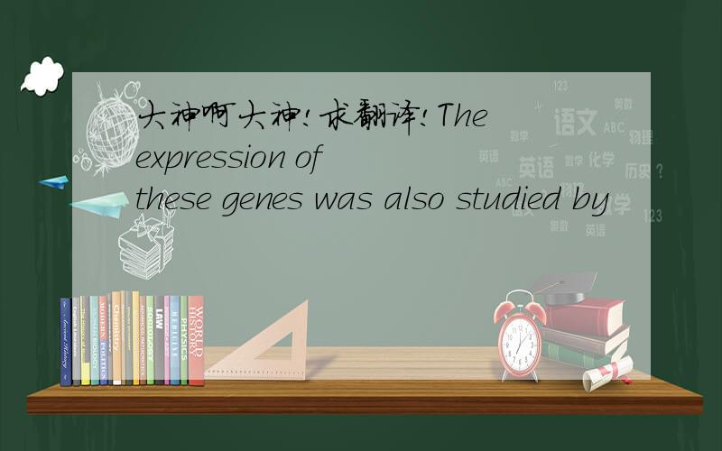 大神啊大神!求翻译!The expression of these genes was also studied by
