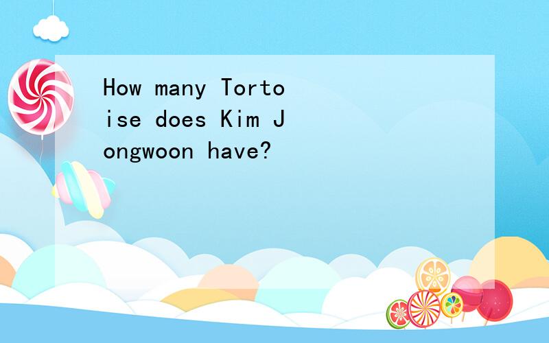 How many Tortoise does Kim Jongwoon have?