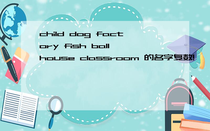 child dog factory fish ball house classroom 的名字复数!
