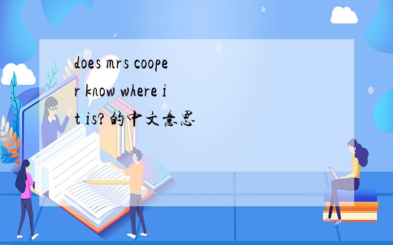 does mrs cooper know where it is?的中文意思