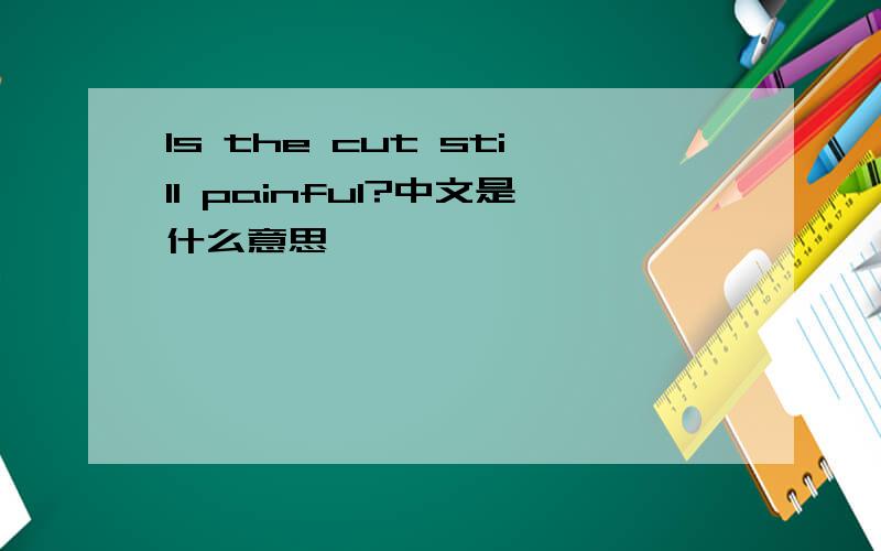 Is the cut still painful?中文是什么意思