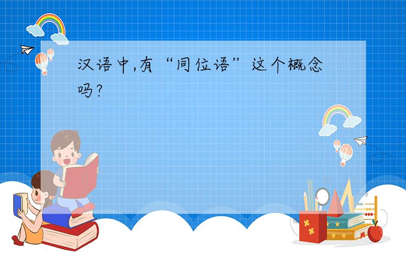 汉语中,有“同位语”这个概念吗?