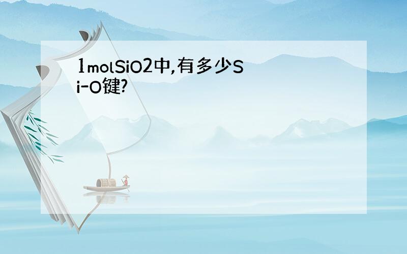 1molSiO2中,有多少Si-O键?