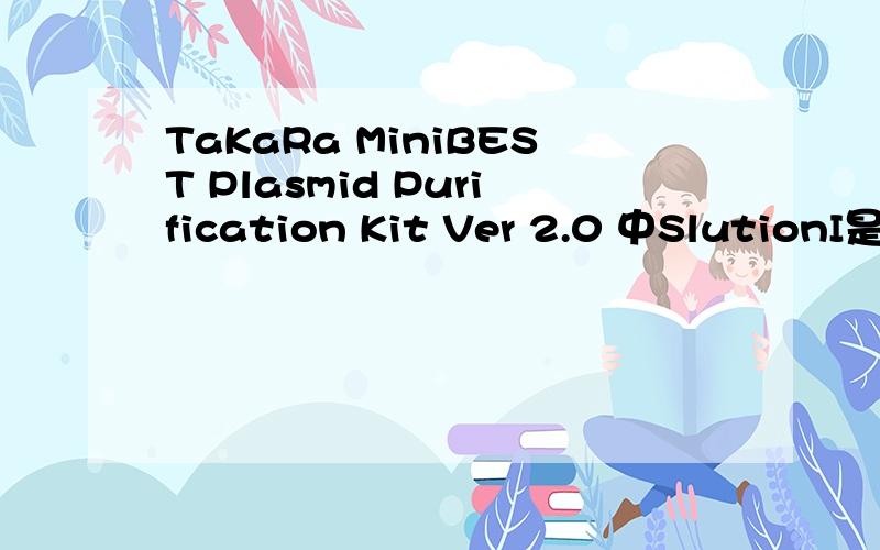 TaKaRa MiniBEST Plasmid Purification Kit Ver 2.0 中SlutionI是什