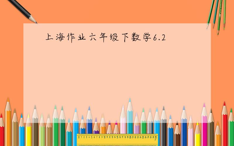 上海作业六年级下数学6.2