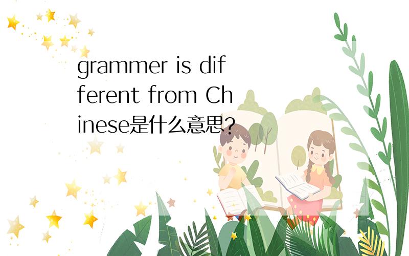 grammer is different from Chinese是什么意思?