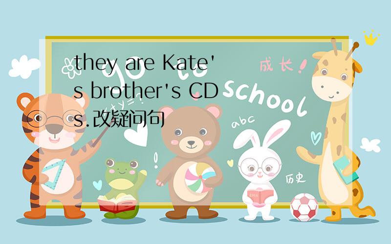 they are Kate's brother's CDs.改疑问句