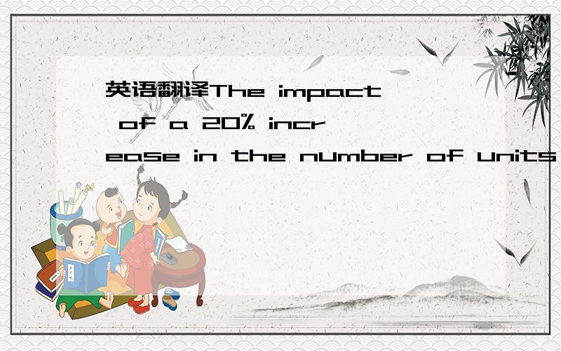 英语翻译The impact of a 20% increase in the number of units sold