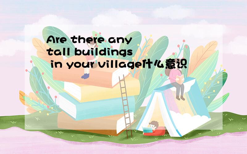 Are there any tall buildings in your village什么意识