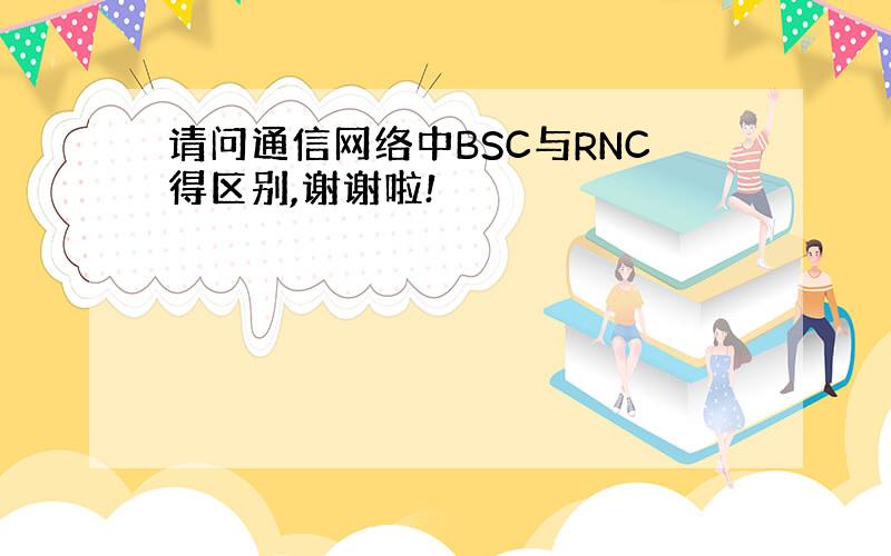 请问通信网络中BSC与RNC得区别,谢谢啦!