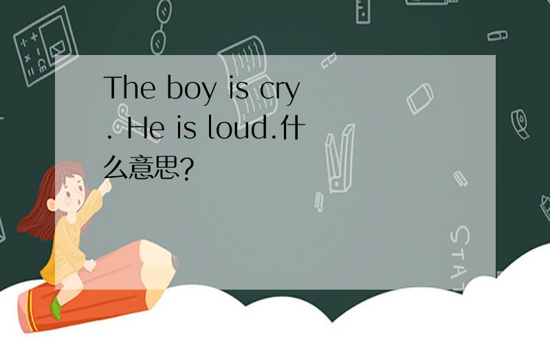 The boy is cry. He is loud.什么意思?