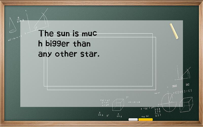 The sun is much bigger than any other star.