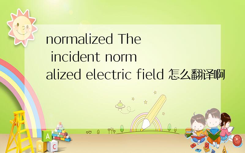 normalized The incident normalized electric field 怎么翻译啊