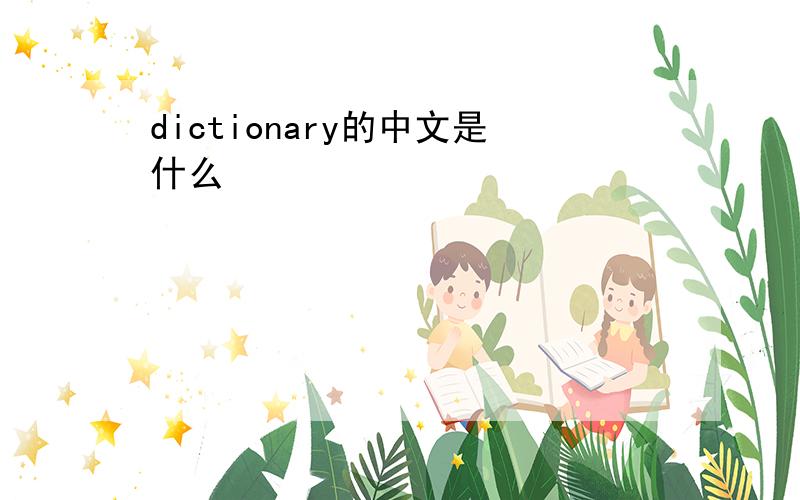 dictionary的中文是什么