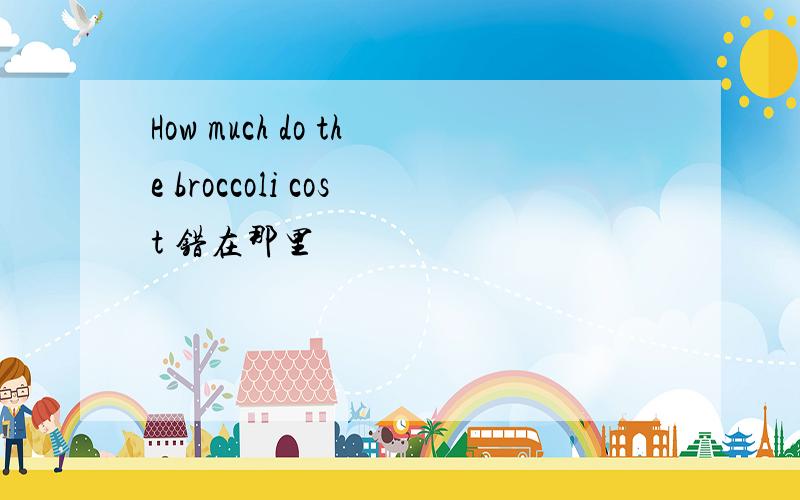 How much do the broccoli cost 错在那里