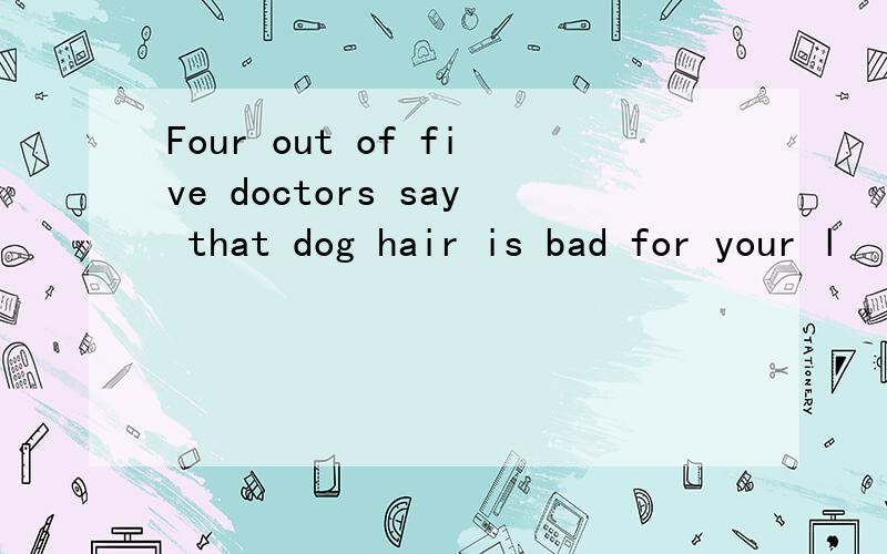 Four out of five doctors say that dog hair is bad for your l