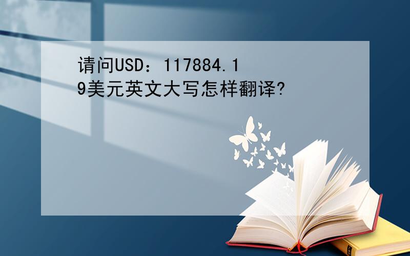 请问USD：117884.19美元英文大写怎样翻译?