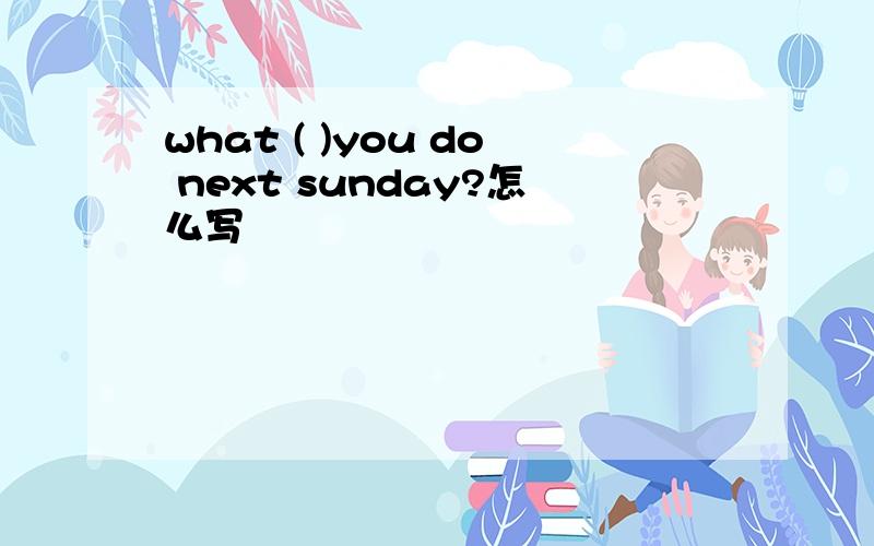 what ( )you do next sunday?怎么写