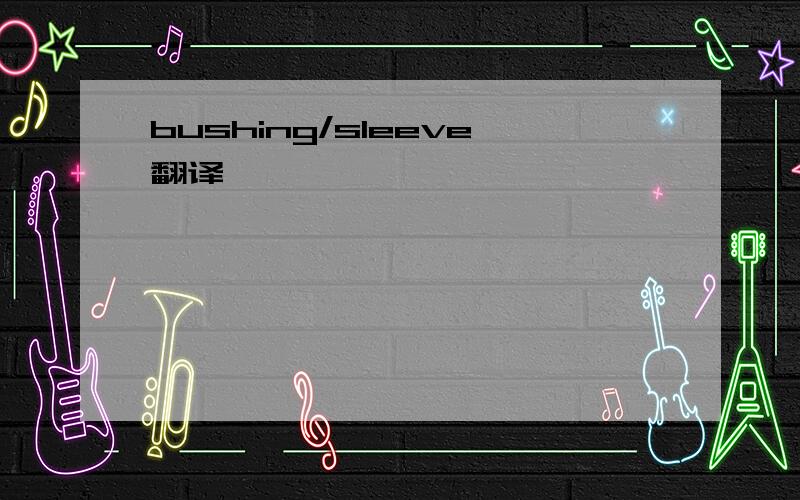 bushing/sleeve翻译