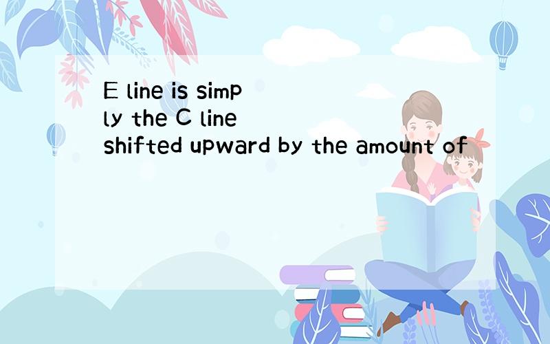 E line is simply the C line shifted upward by the amount of
