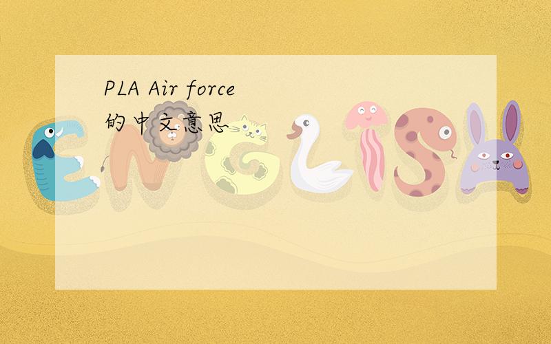 PLA Air force 的中文意思