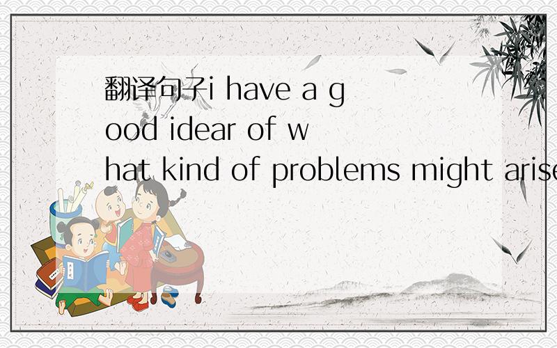 翻译句子i have a good idear of what kind of problems might arise