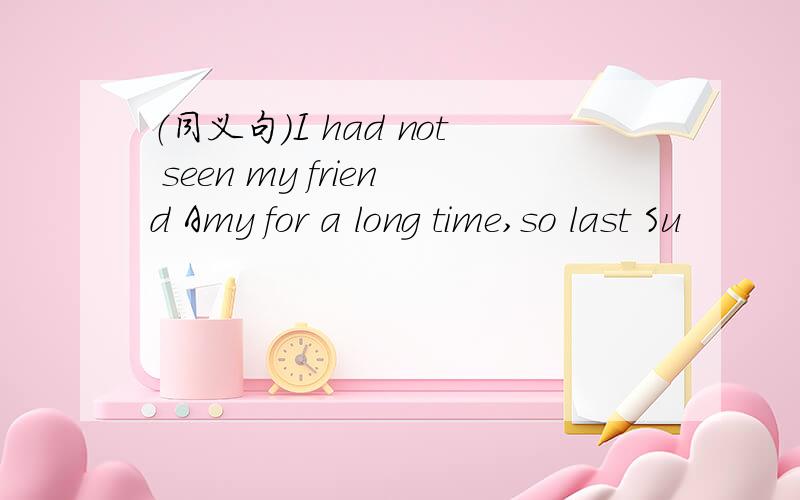 （同义句）I had not seen my friend Amy for a long time,so last Su