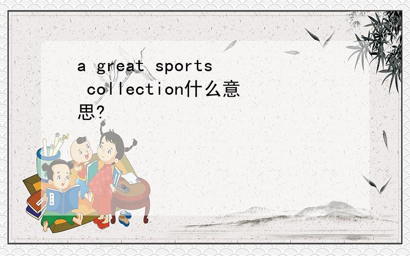 a great sports collection什么意思?