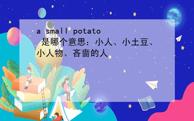 a small potato 是哪个意思：小人、小土豆、小人物、吝啬的人
