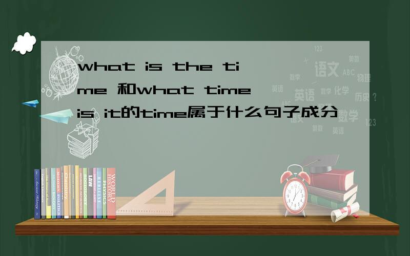what is the time 和what time is it的time属于什么句子成分
