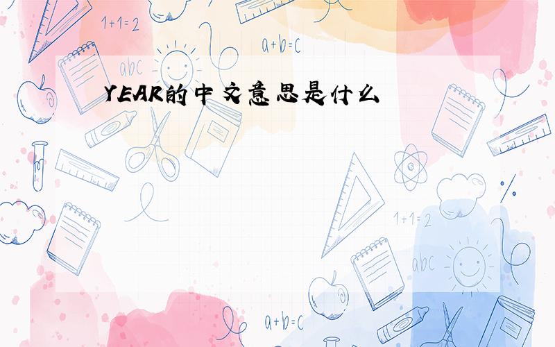 YEAR的中文意思是什么