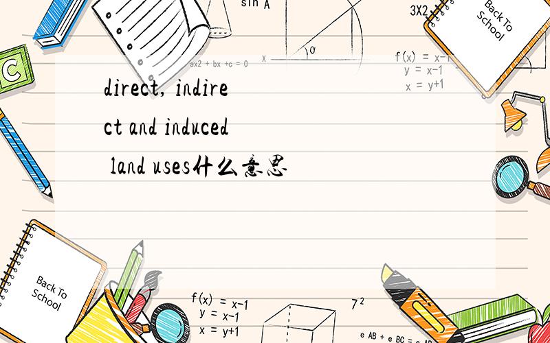 direct, indirect and induced land uses什么意思