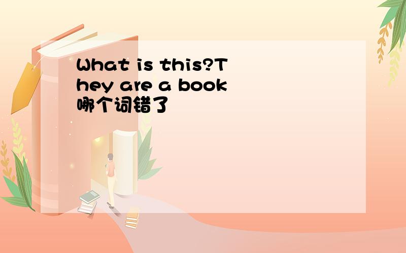 What is this?They are a book哪个词错了